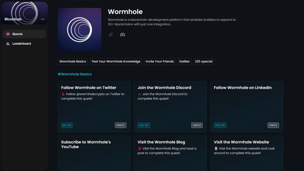 Zealy task - Wormhole Airdrop step